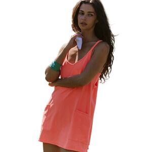FP Movement Women's Hot Shot Mini Dress Neon Coral NWT